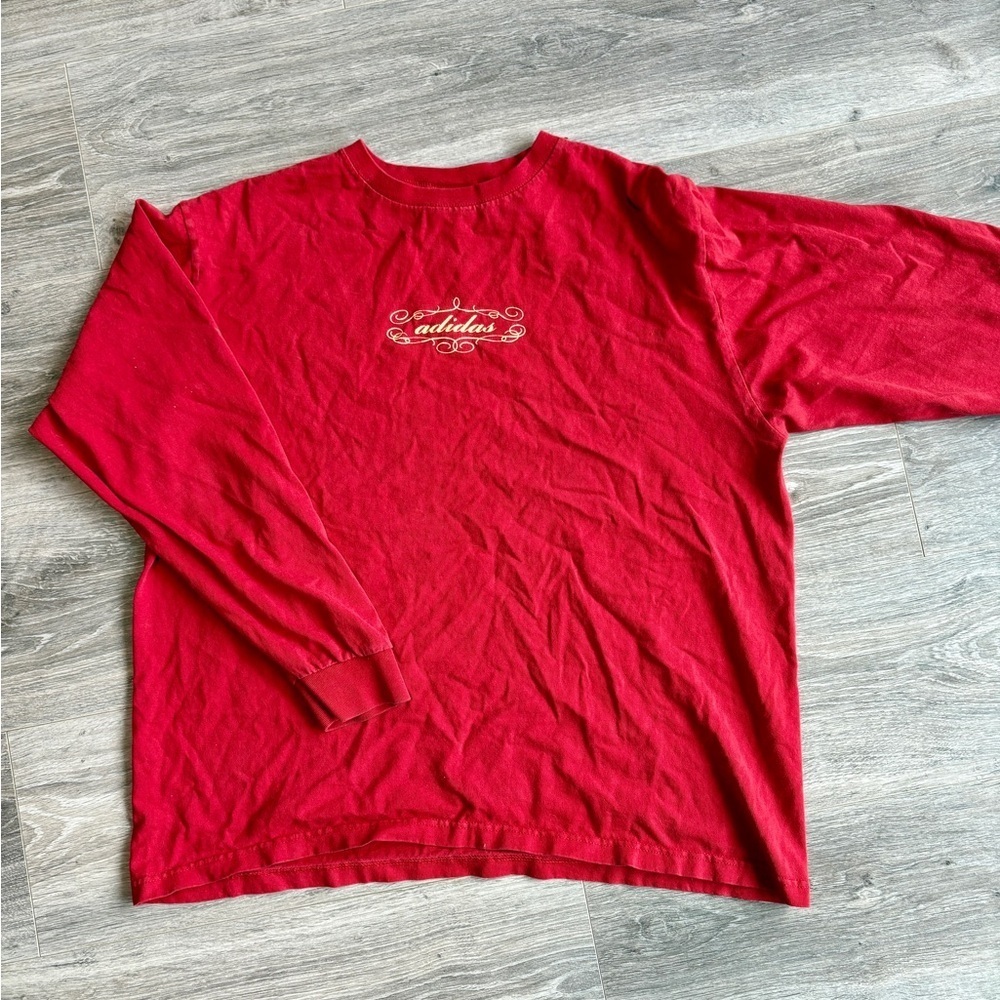 Vintage Adidas Logo Red LongSleeve
